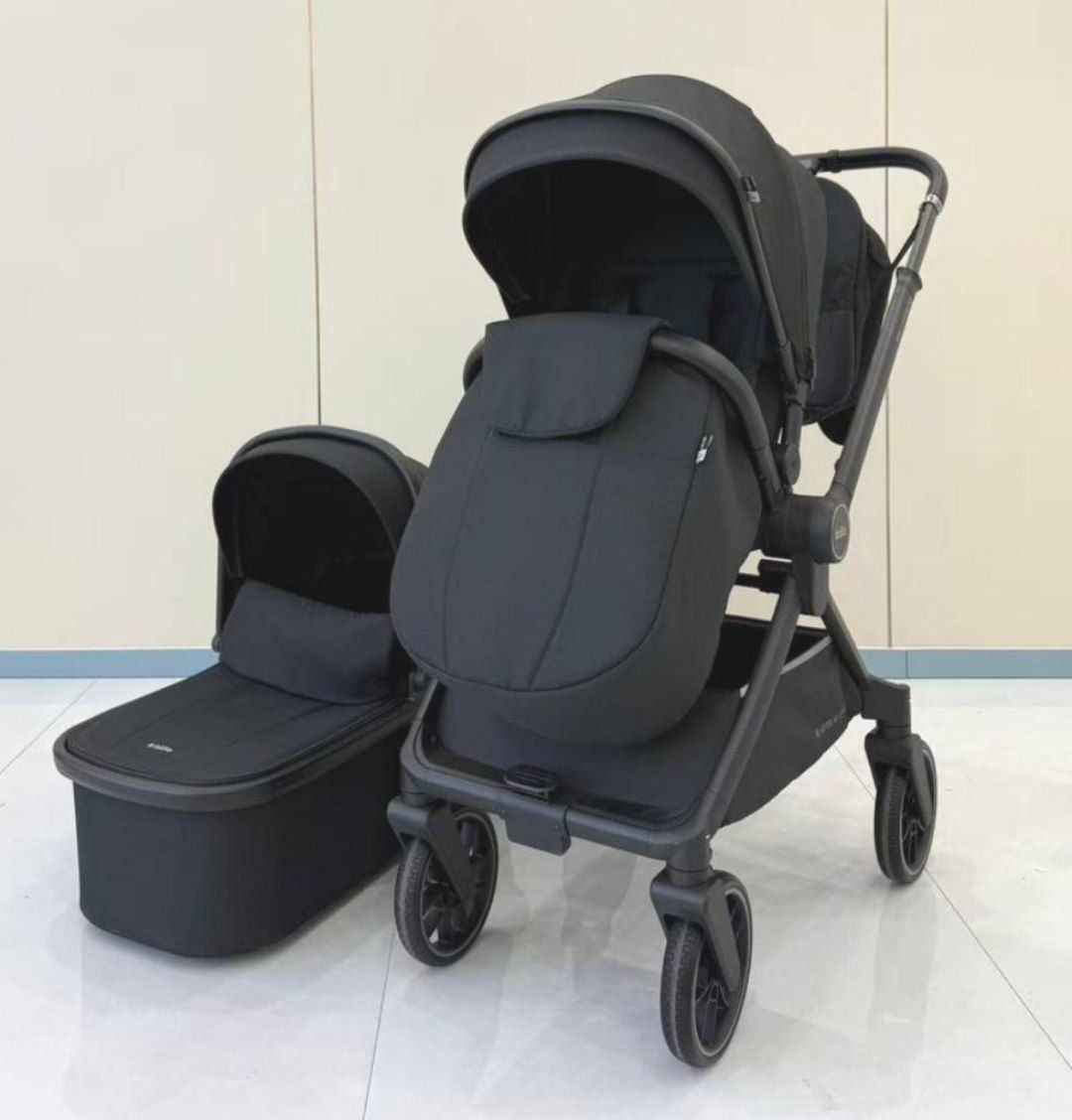 Детская коляска,цвет BLACK, арт.D901 2 в 1 kidilo