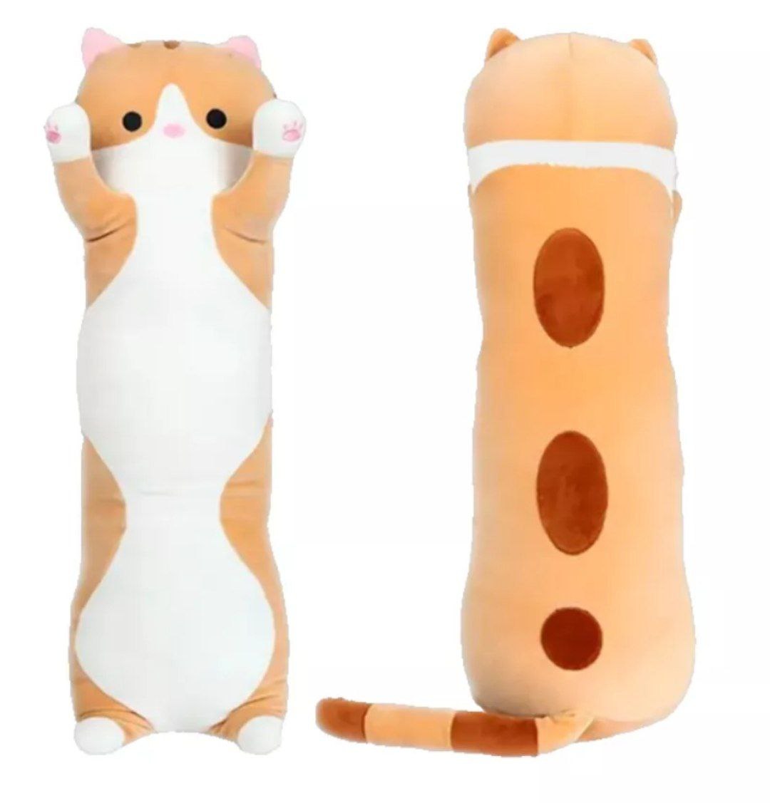 Мягкая игрушка кот-батон ,цвет коричневый, 50см арт.K555-468