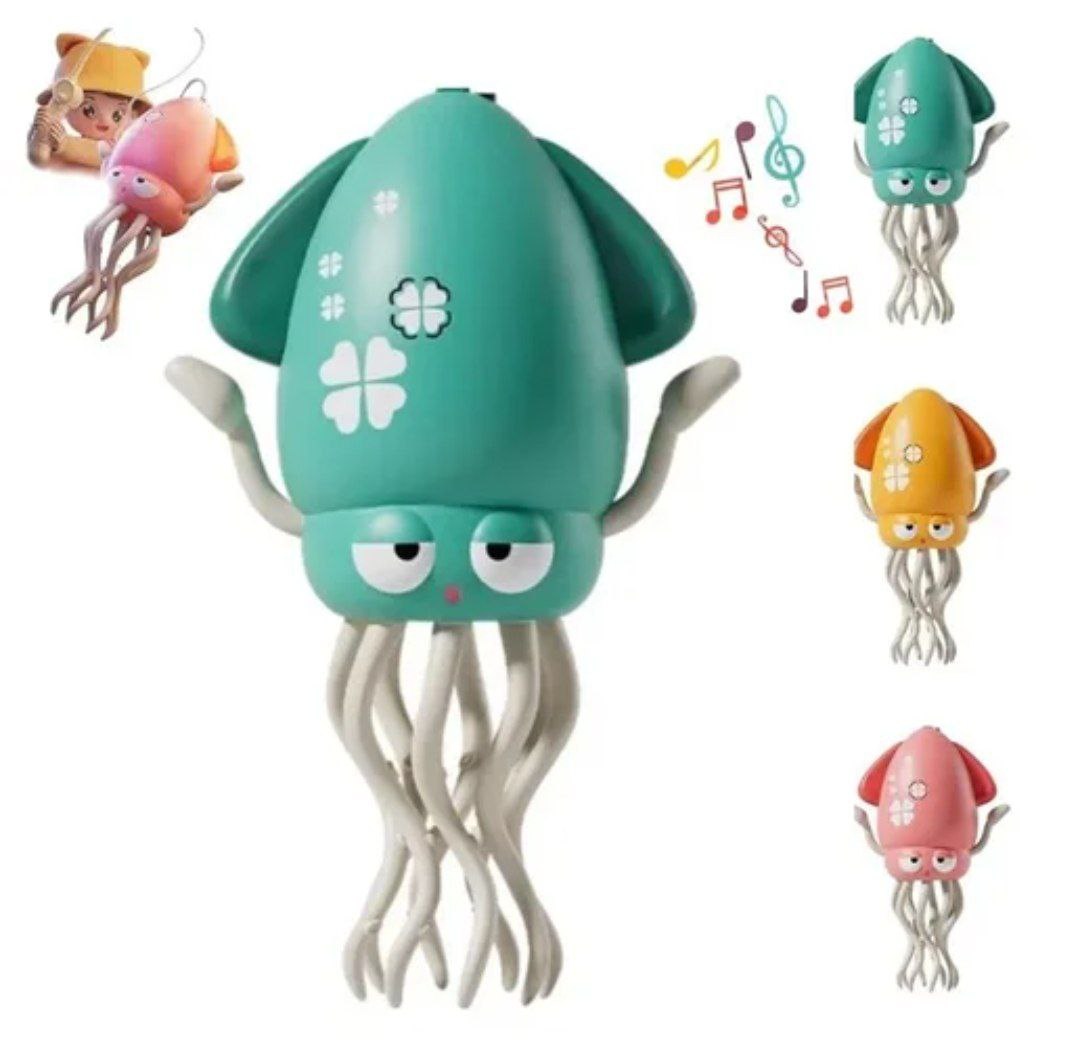 Танцующий кальмар озвучный с подсветкой арт.158-21С