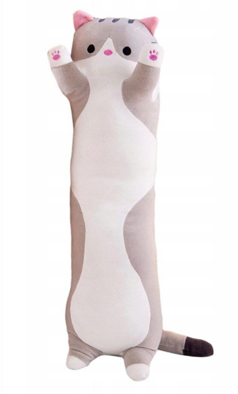 Мягкая игрушка кот-батон ,цвет серый,90см арт.K555-469