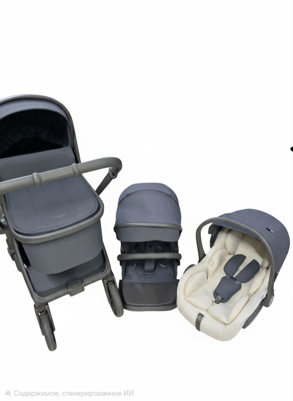 Коляска детская,цвет GREY, арт.D901 3 в 1 kidilo