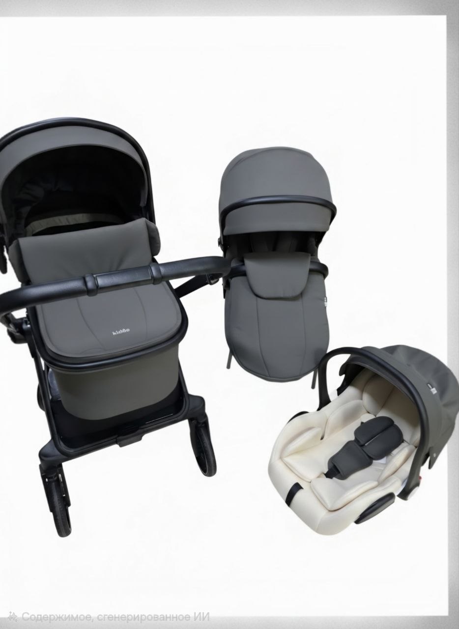 Коляска детская,цвет GREEN, арт.D901 3 в 1 kidilo