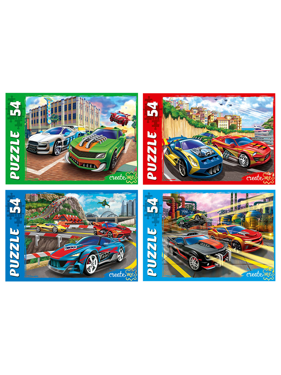 ПАЗЛЫ 54 элемента. ГОРОДСКИЕ ГОНКИ (Арт. П54-8516) кратно 32