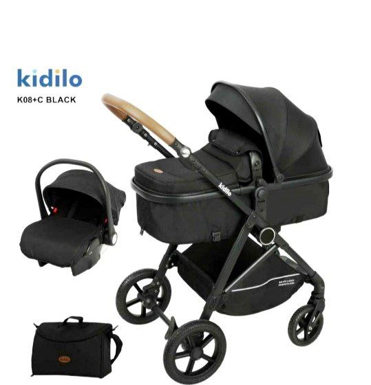 Коляска детская 2в1 Kidilo,арт.K 08 + C 2в1 BLACK