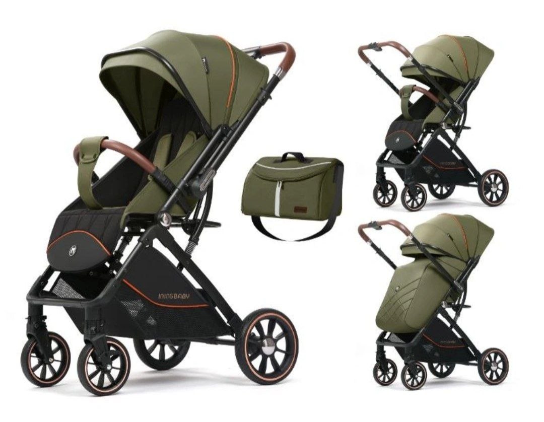 Детская коляска,цвет зеленый арт.A8 PRO INING BABY