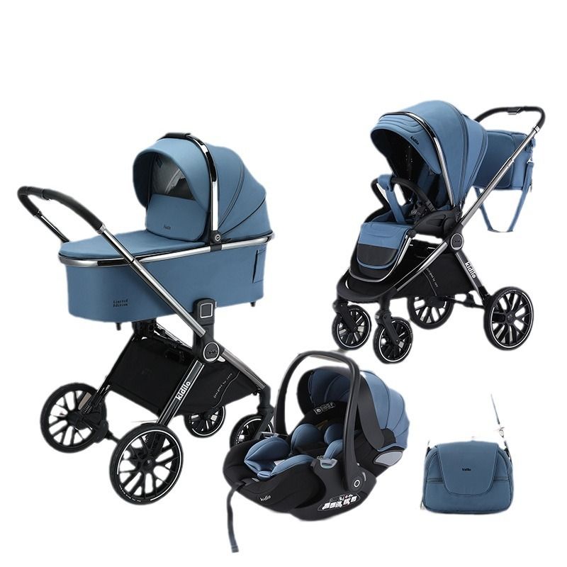 Детская коляска,цвет Blue, арт.G100 3 в 1 kidilo