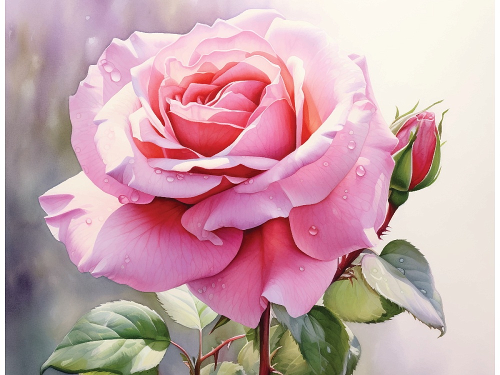 Холст с красками 40х50 см по номер. Во имя розы (Арт. 1123151) Джаззл